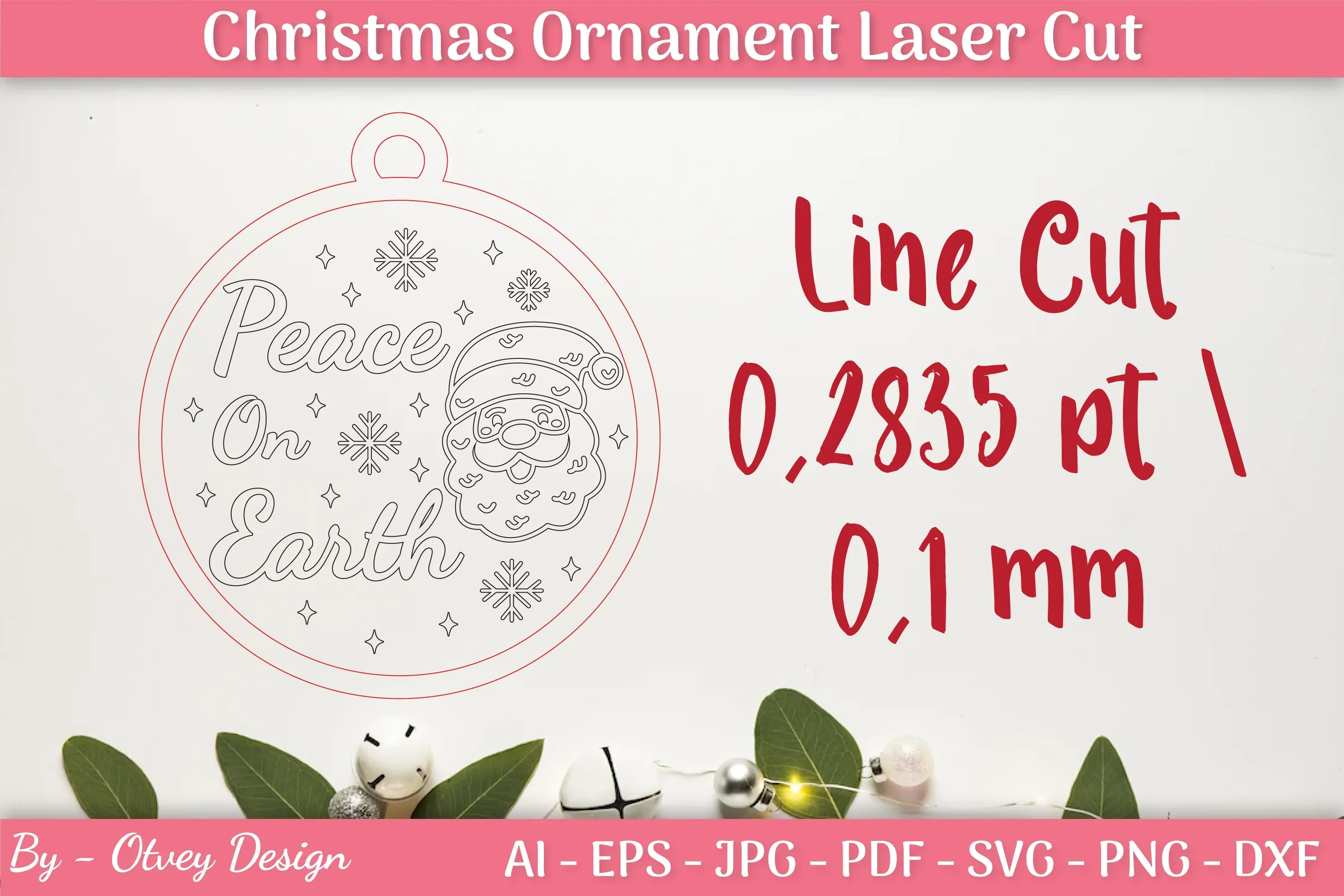 Christmas Ornament Laser Cut SVG Bundle - Image 2