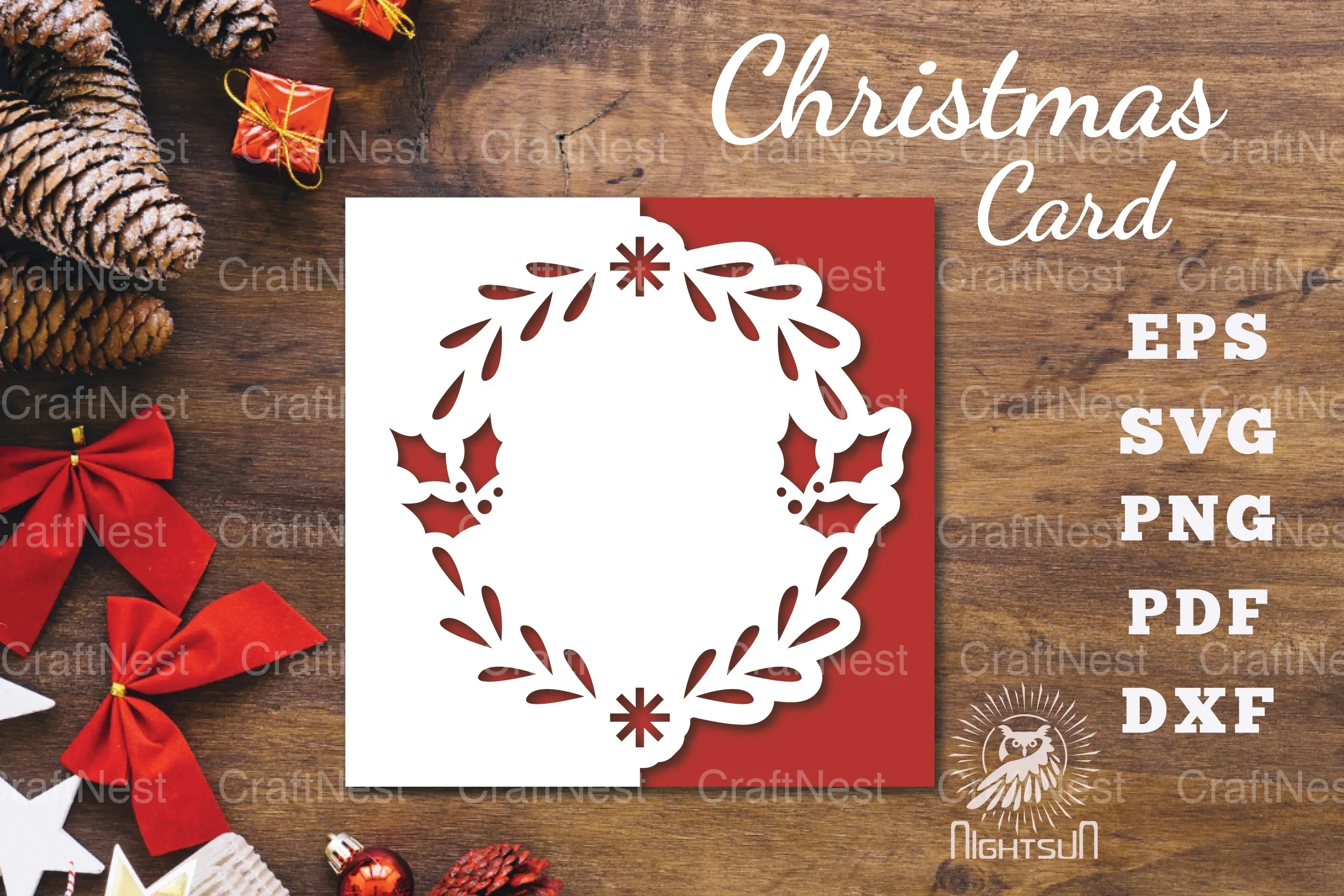 Christmas Papercut Card SVG Bundle