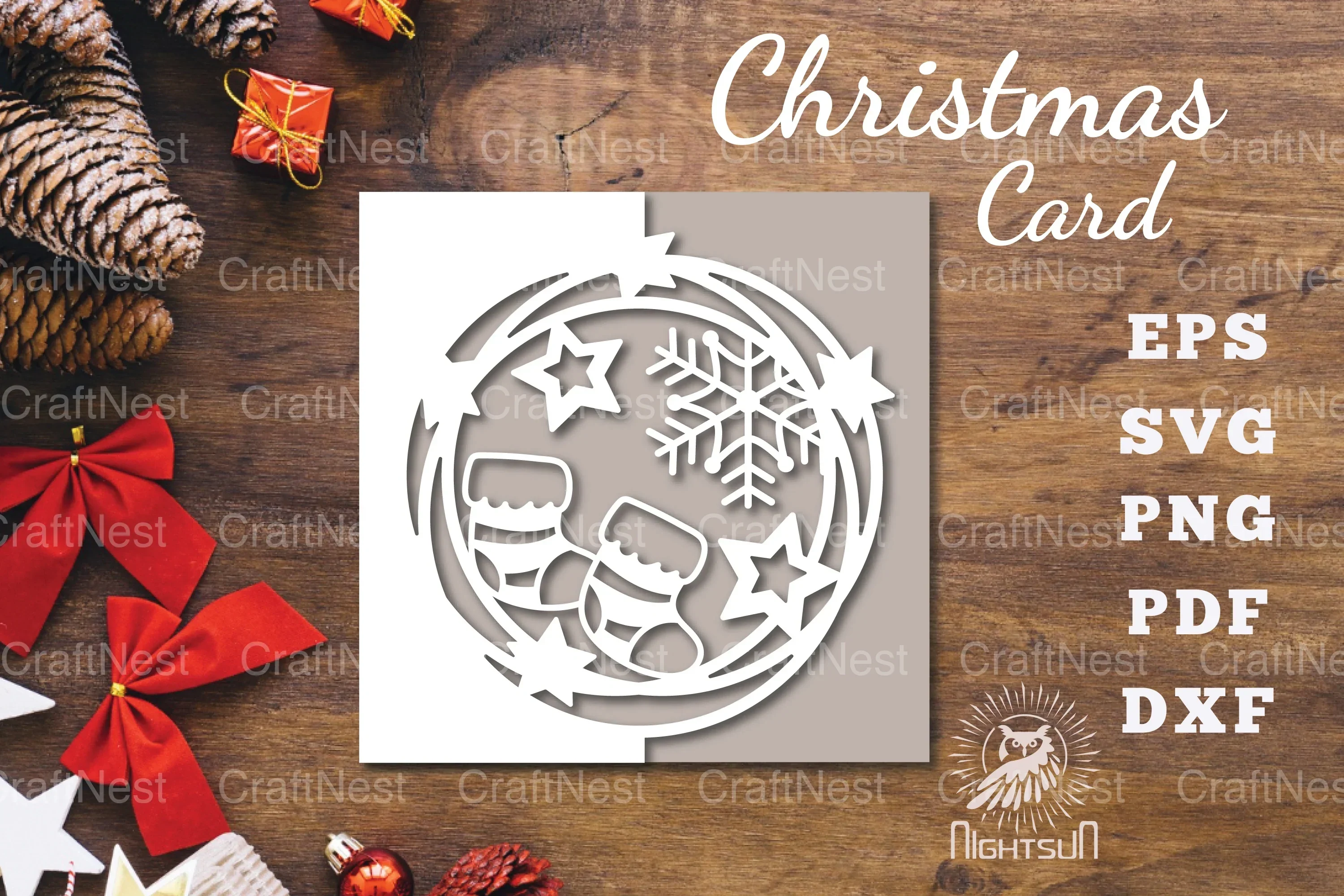 Christmas Papercut Card SVG Bundle