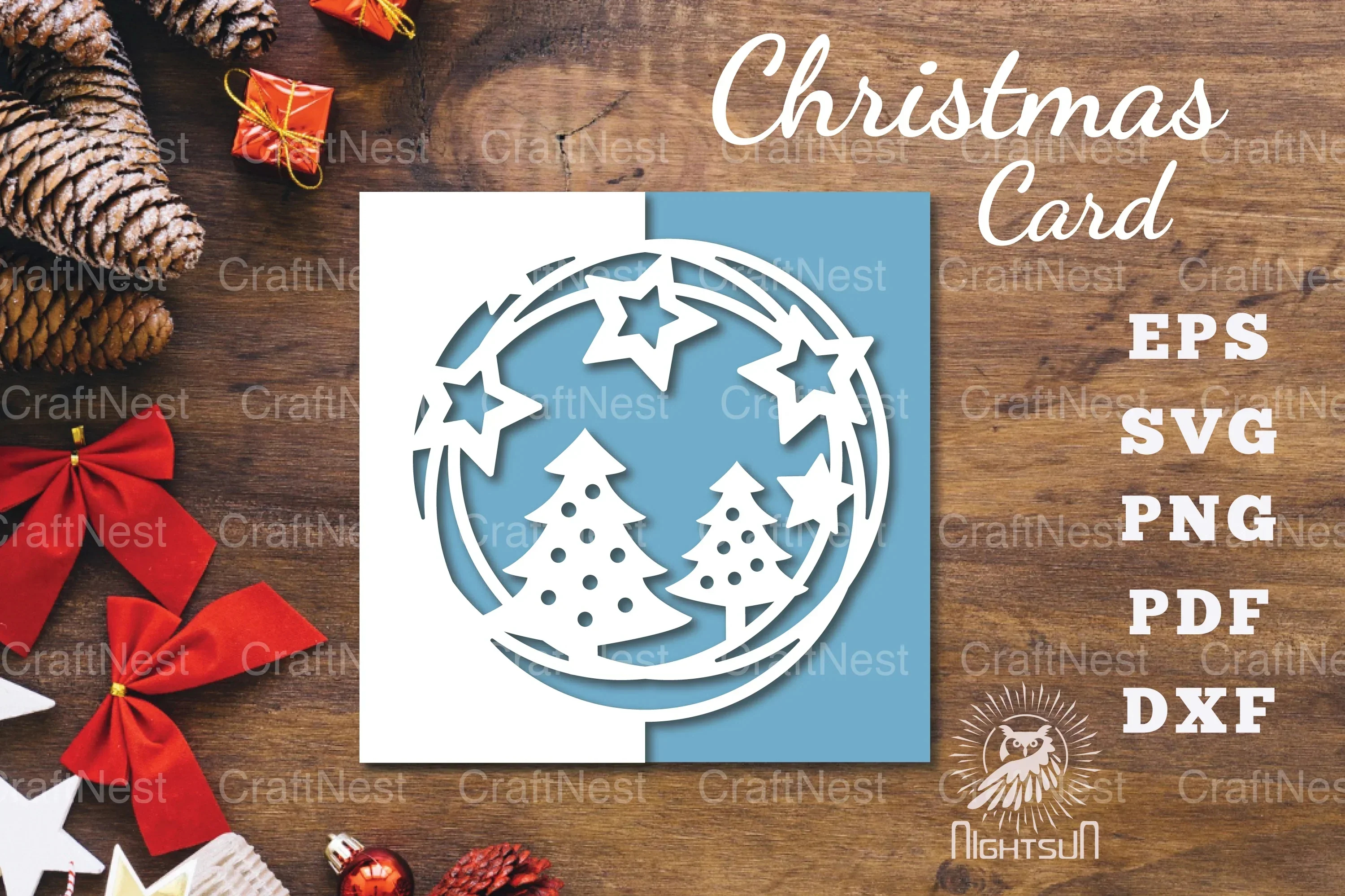 Christmas Papercut Card SVG Bundle