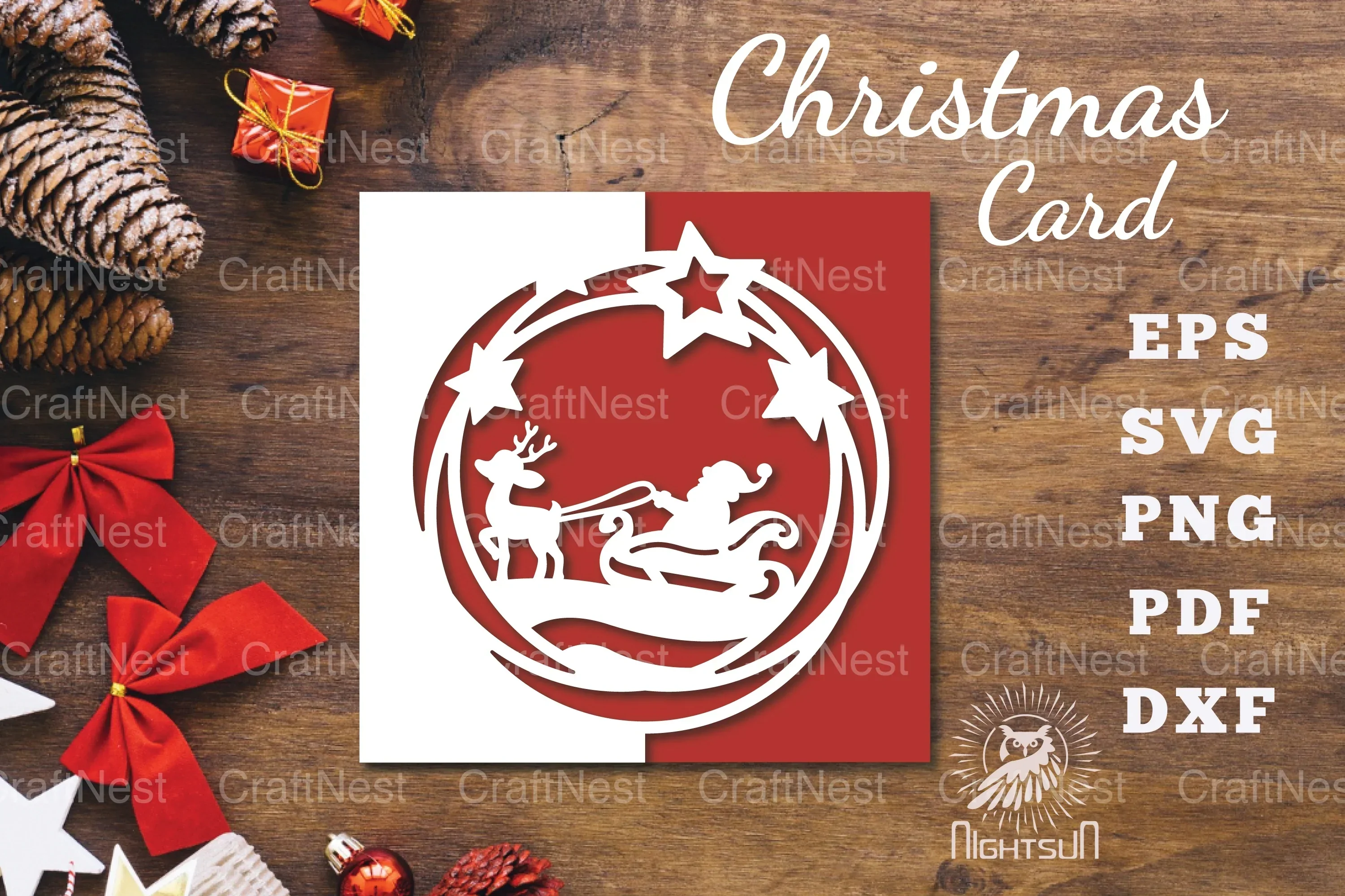 Christmas Papercut Card SVG Bundle