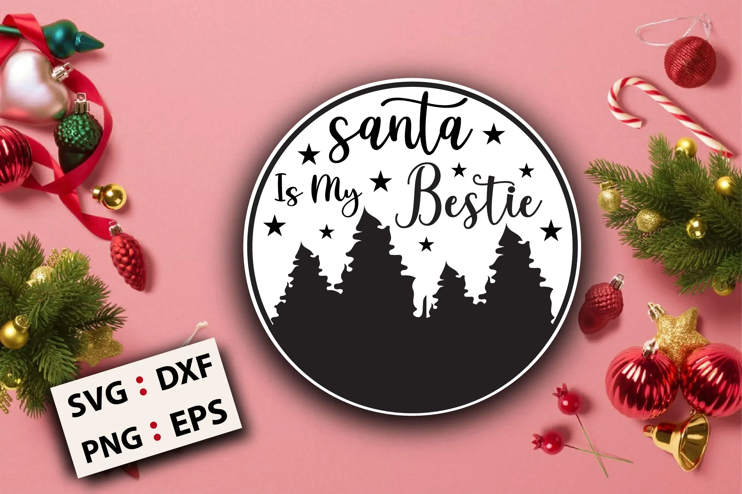 Christmas Round SVG Bundle - Image 2