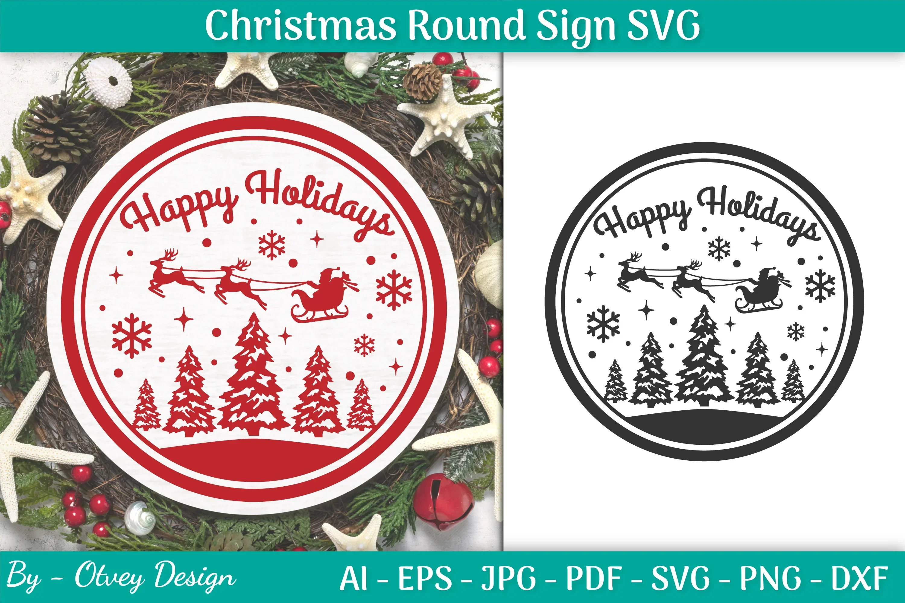 Christmas Round SVG Bundle