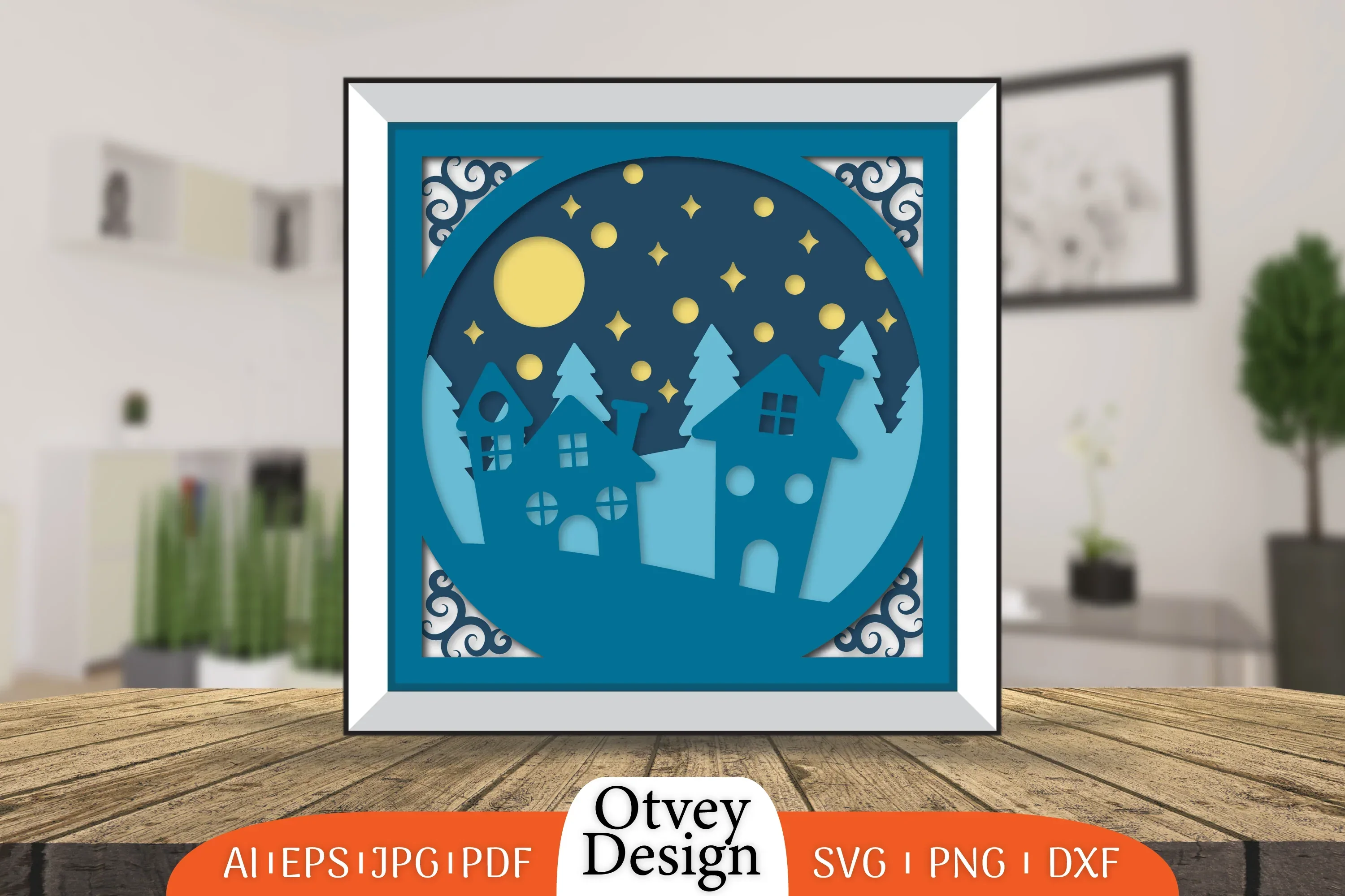 Christmas Scene Layered Papercut SVG Bundle
