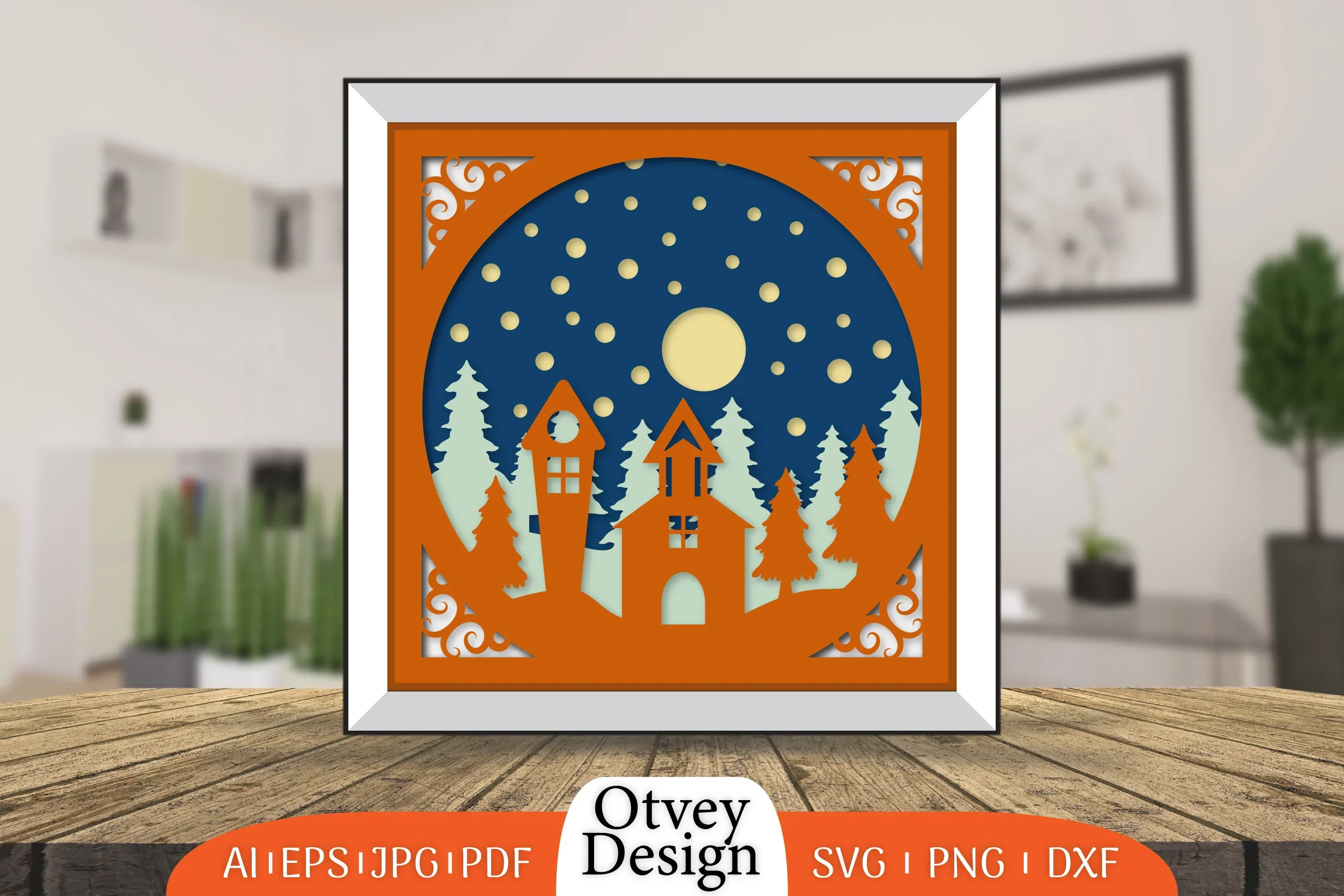 Christmas Scene Layered Papercut SVG Bundle