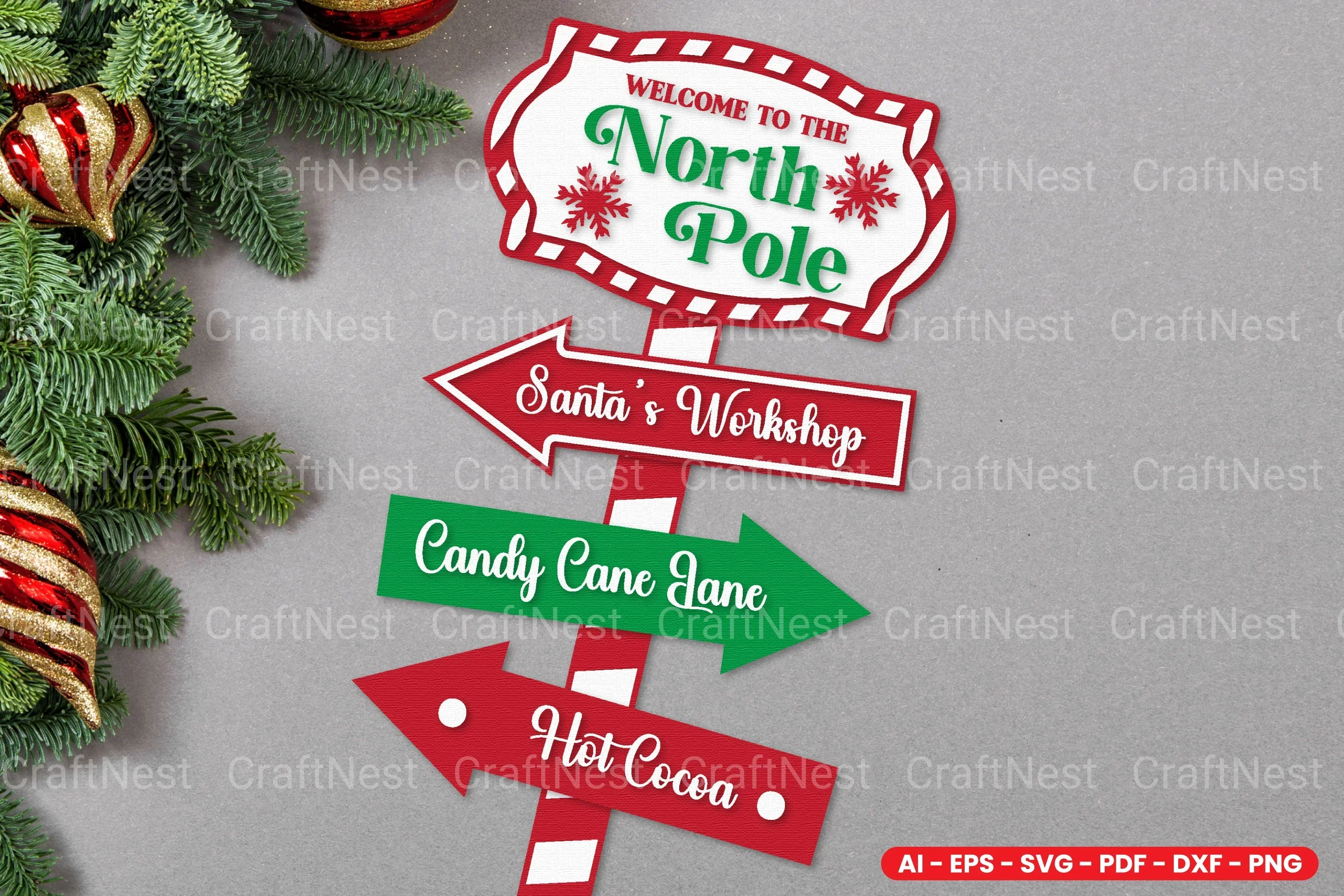 Christmas Sign Laser Cut SVG Bundle - Clipart Bundle