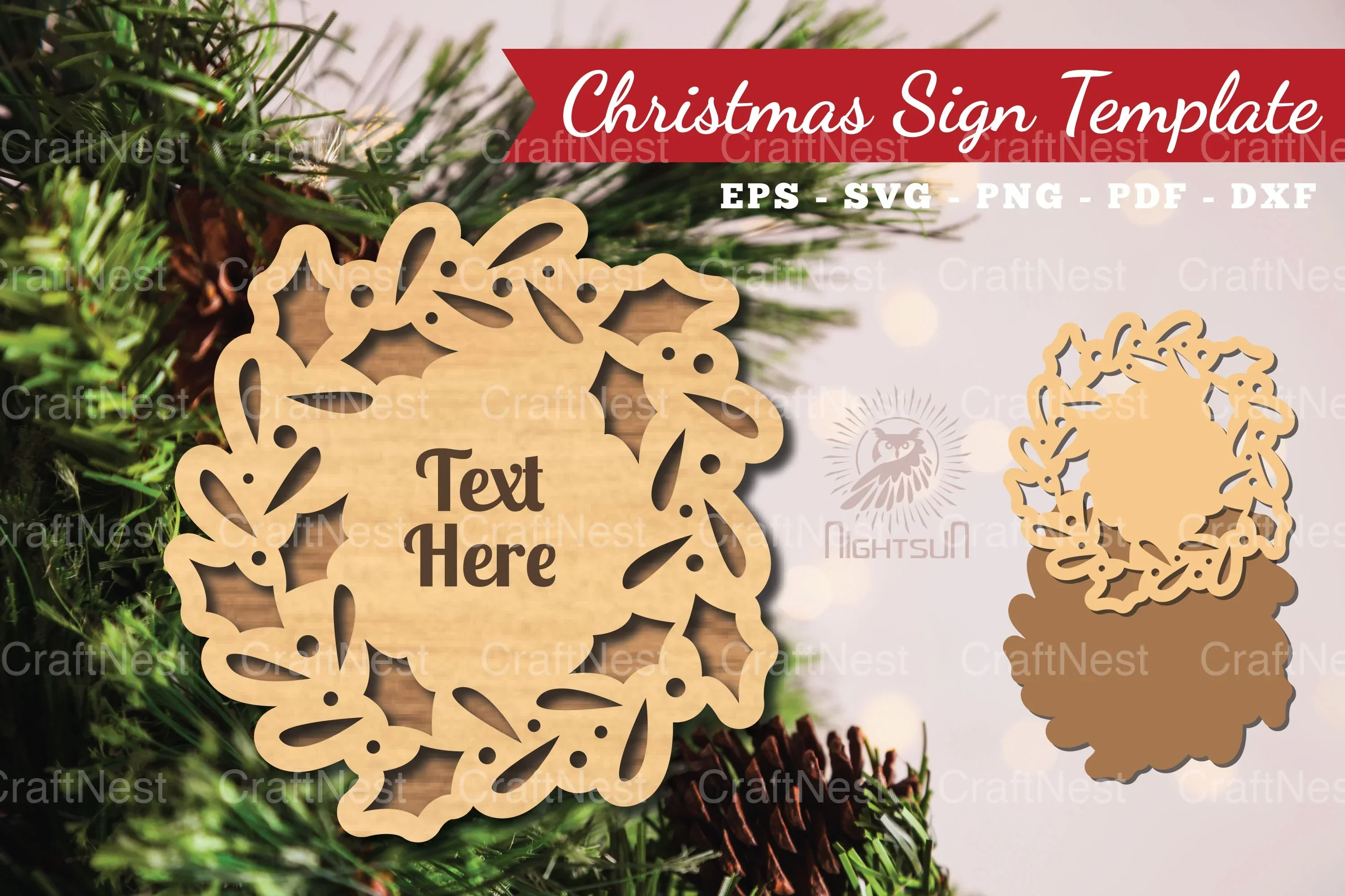Christmas Sign Laser Cut Template Bundle