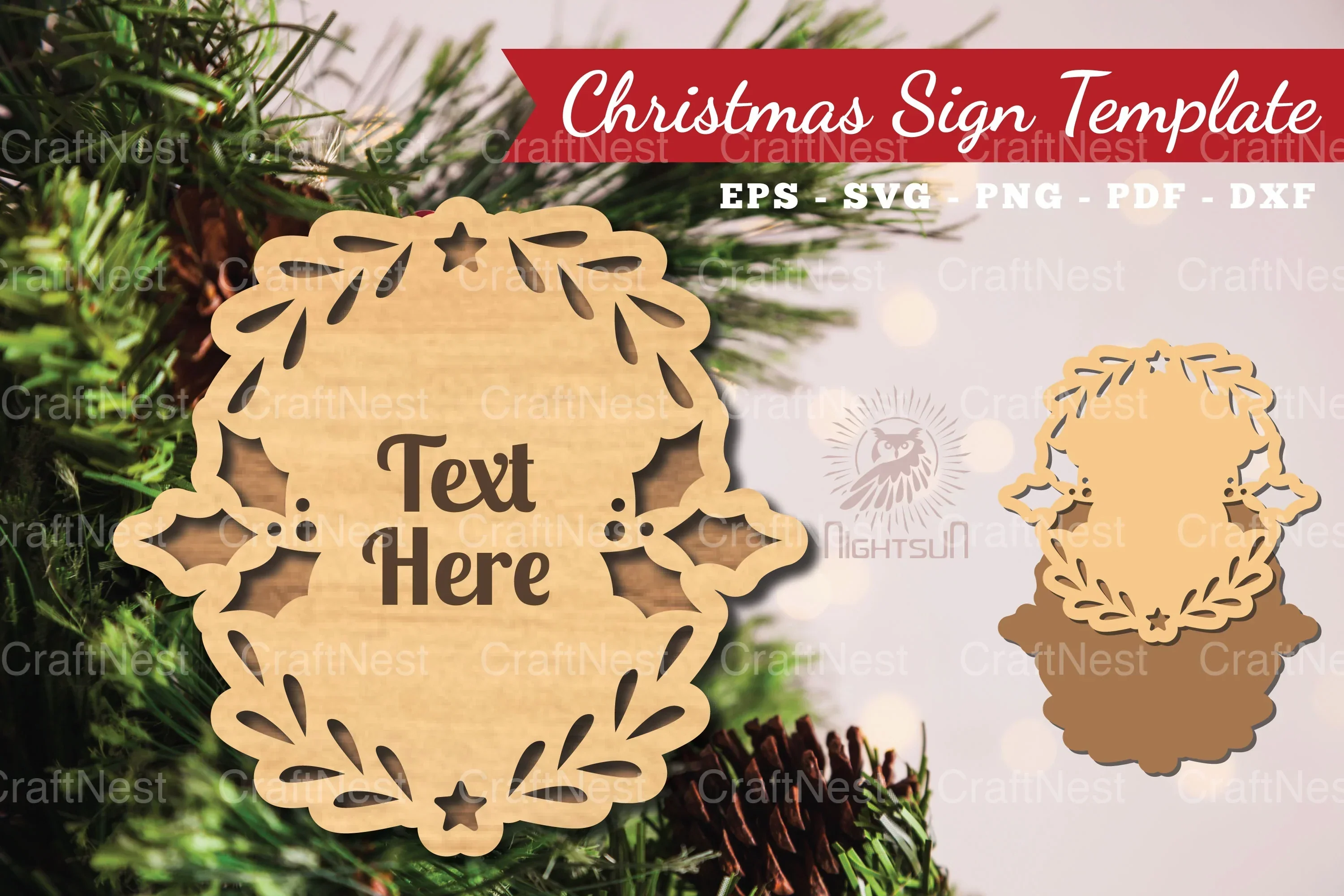 Christmas Sign Laser Cut Template Bundle