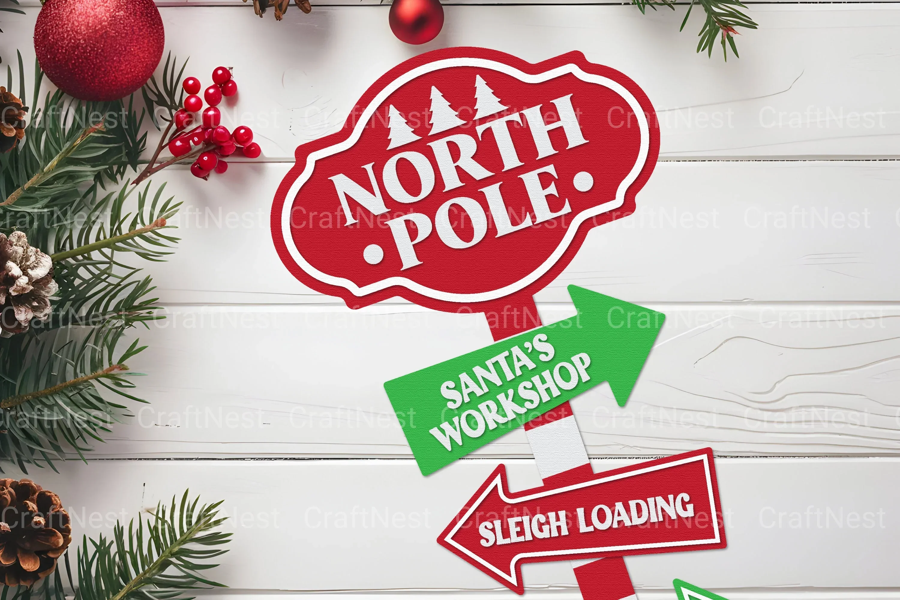 Christmas Sign Lasercut SVG Bundle - Clipart Bundle - Image 2