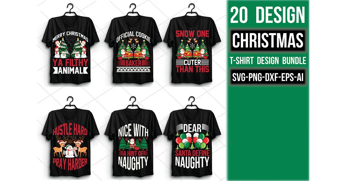 Christmas T Shirt 20 Bundle - Image 3