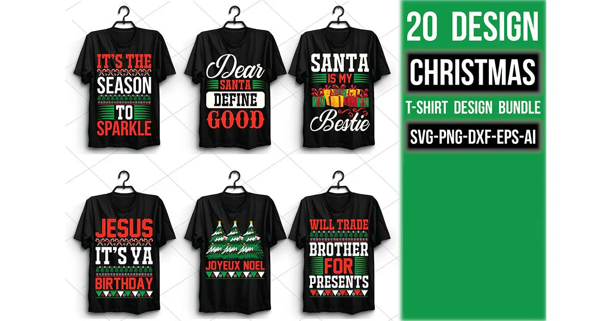 Christmas T Shirt Bundle - Image 3