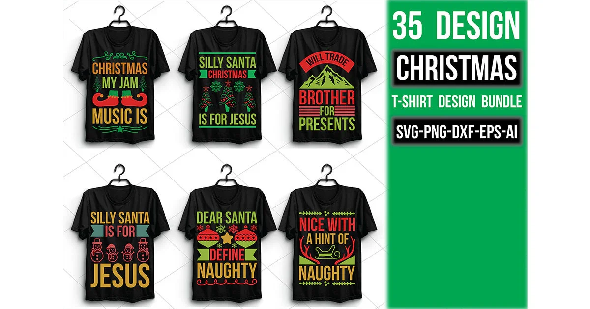 Christmas T Shirt Bundle - Image 3