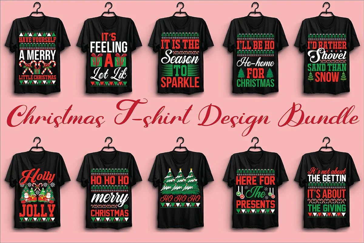 Christmas T Shirt Bundle - Image 2