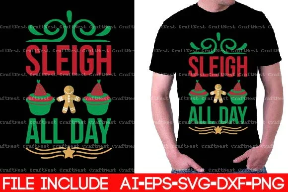 Christmas T-Shirt SVG Bundle - Image 4