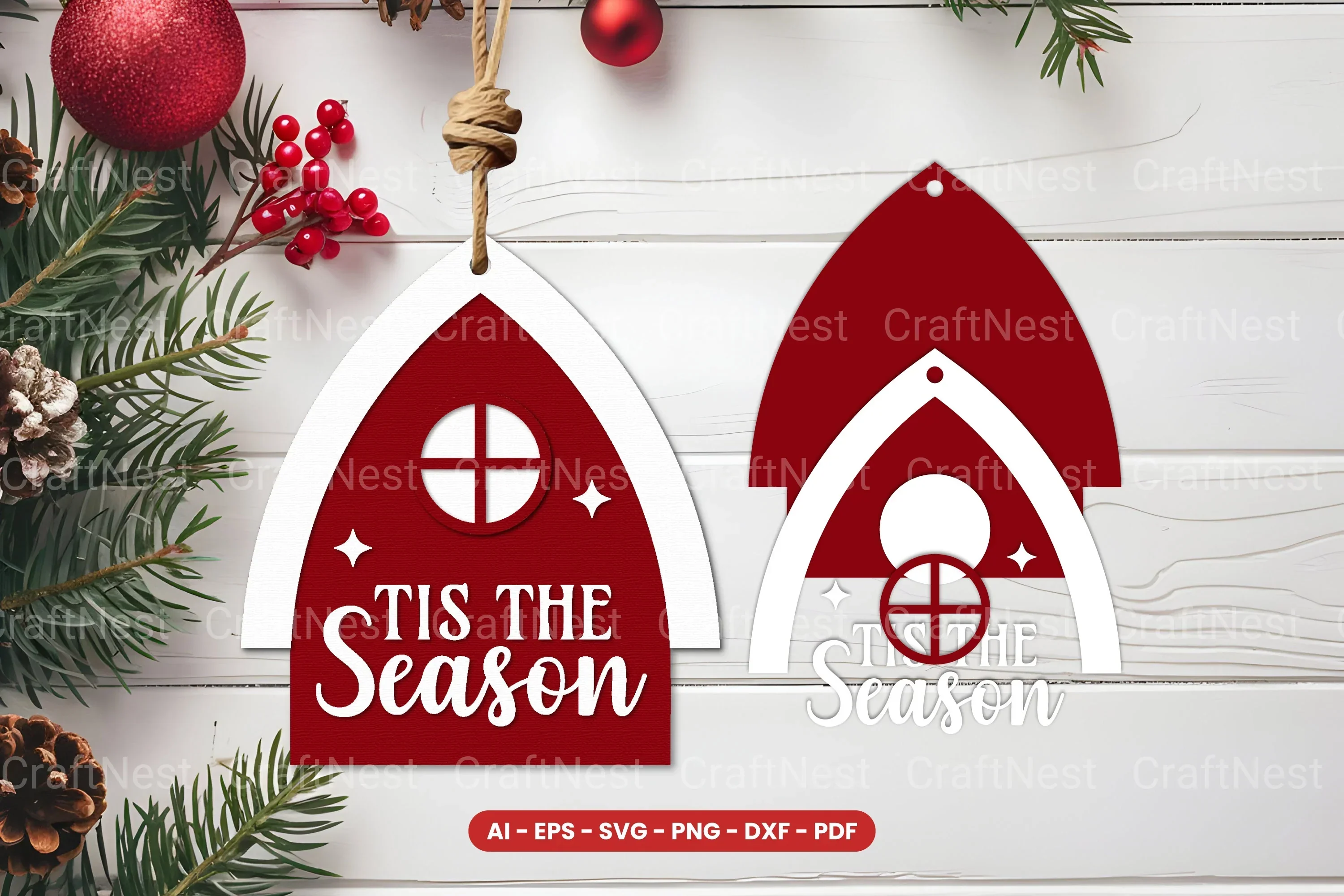 Christmas Tag Laser Cut SVG Bundle