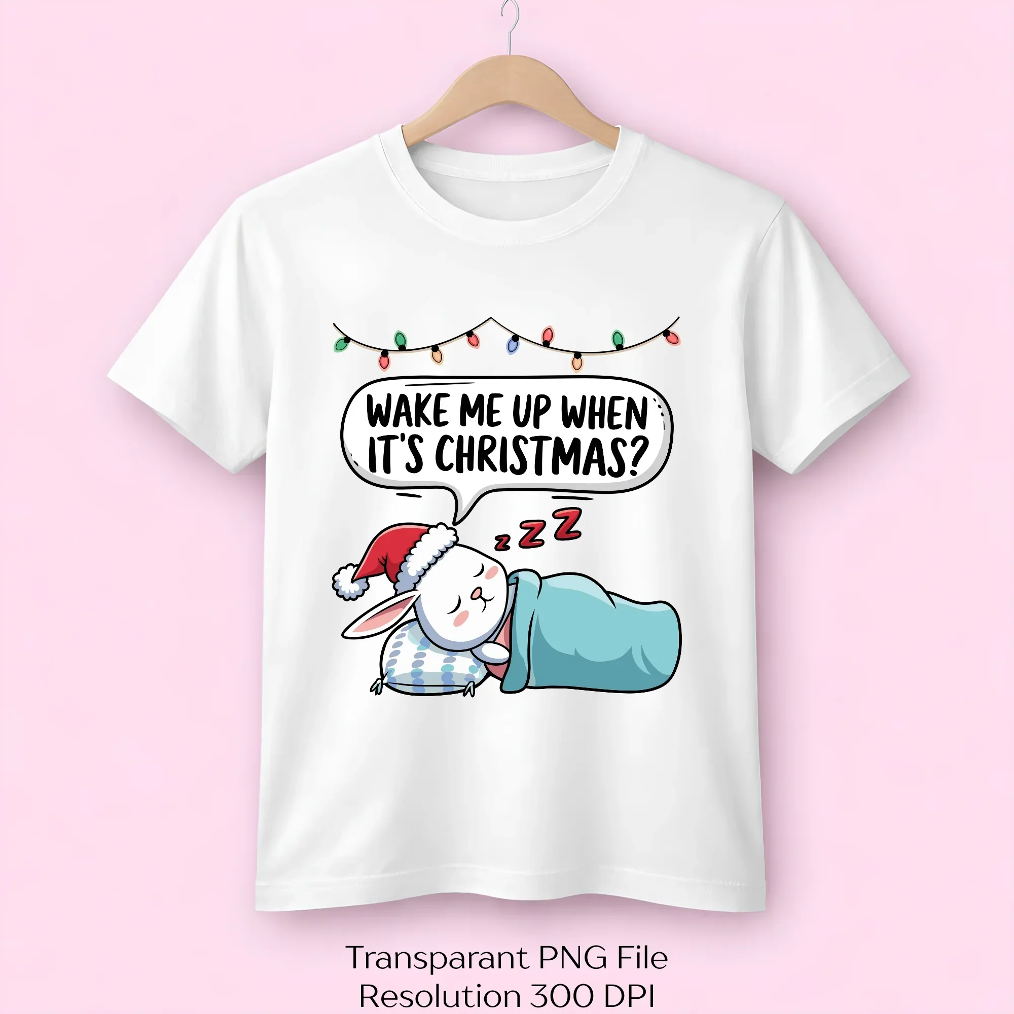 Christmas Wake Me Up When It's Rabbit SVG Bundle