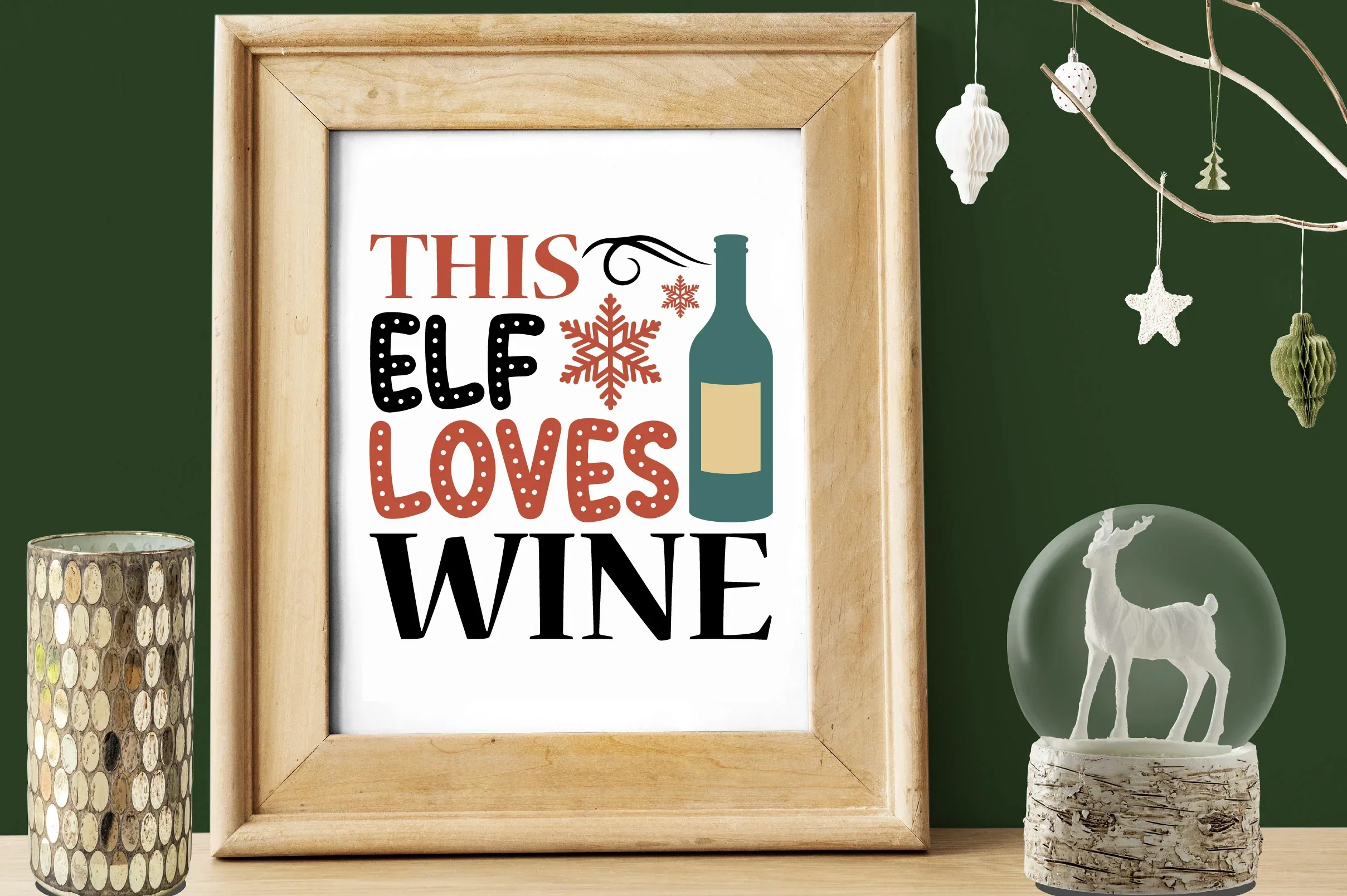 Christmas Wine SVG Bundle - Image 14