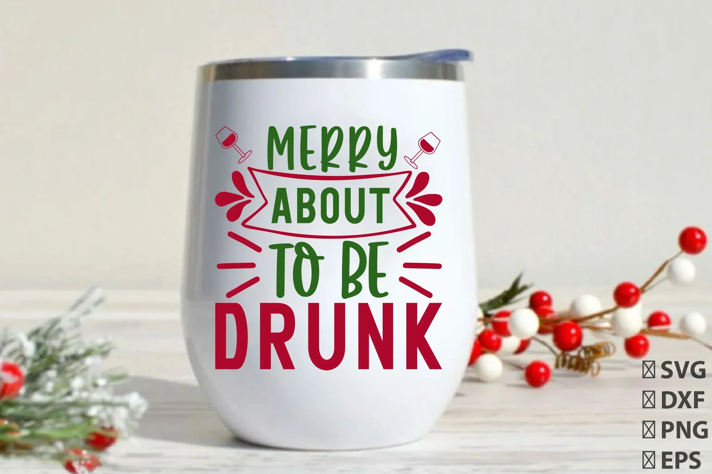Christmas Wine SVG Bundle - Image 5