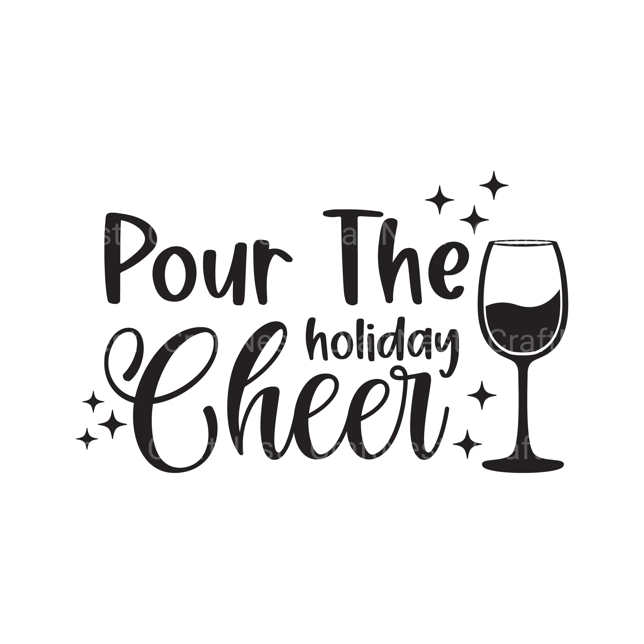 Christmas Wine SVG Bundle - Image 11
