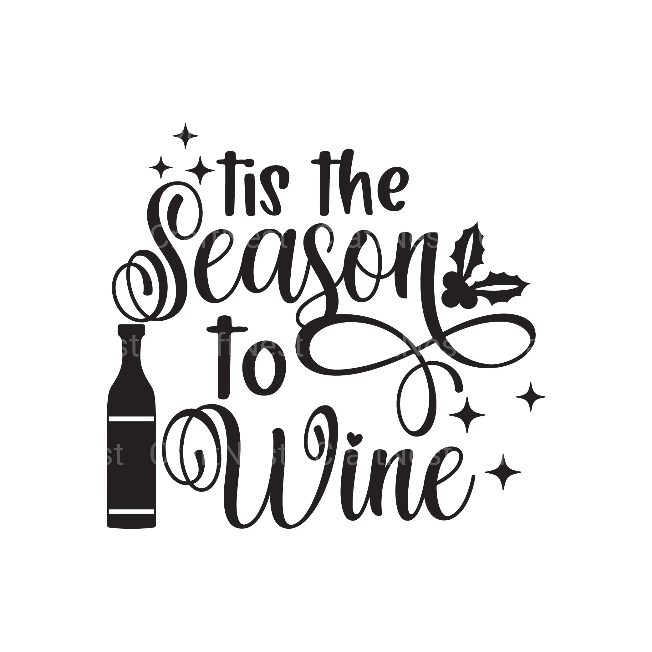 Christmas Wine SVG Bundle - Image 5