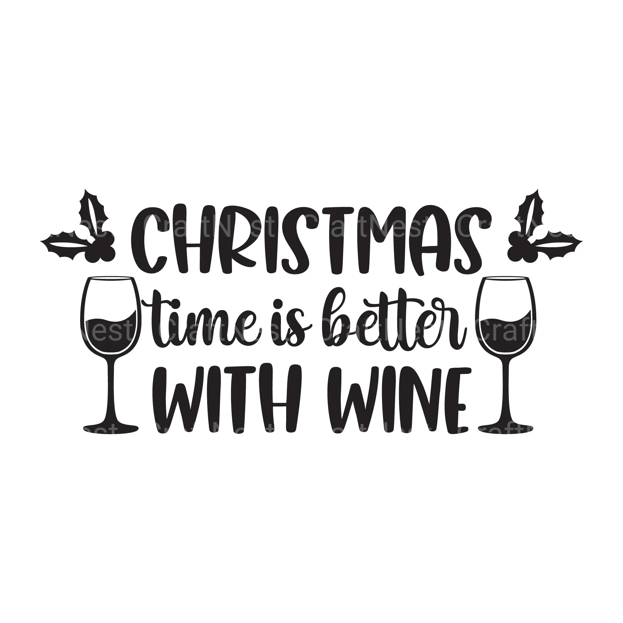 Christmas Wine SVG Bundle - Image 7