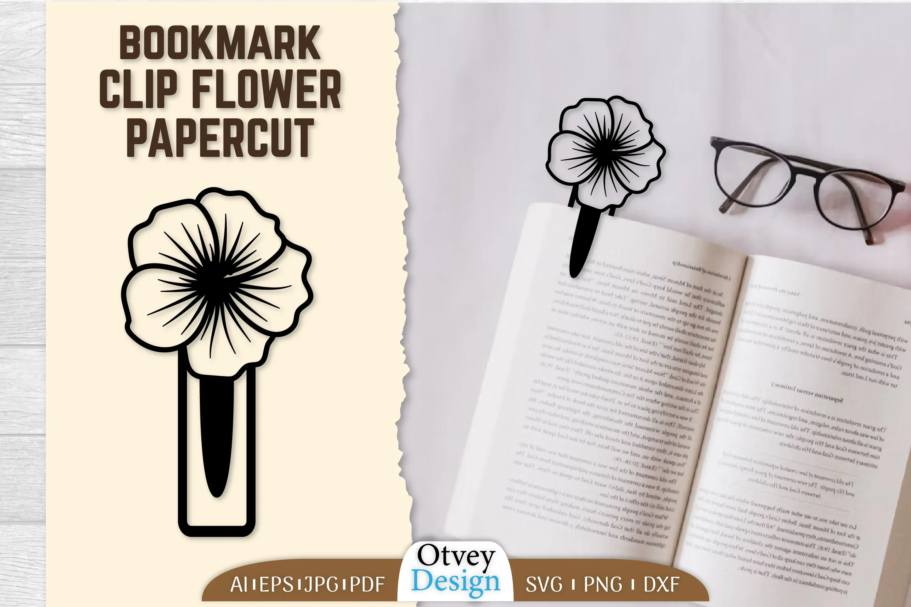 Clip Bookmark Flower SVG Bundle