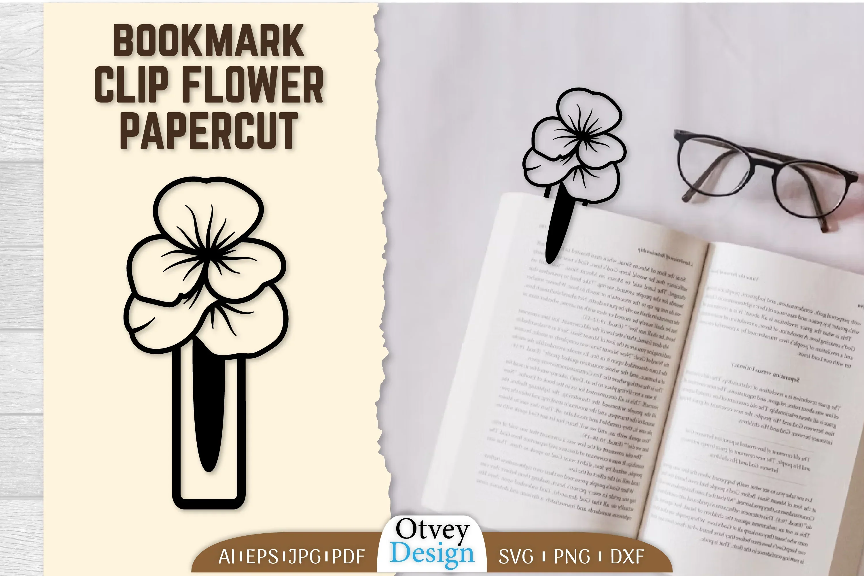 Clip Bookmark Flower SVG Bundle