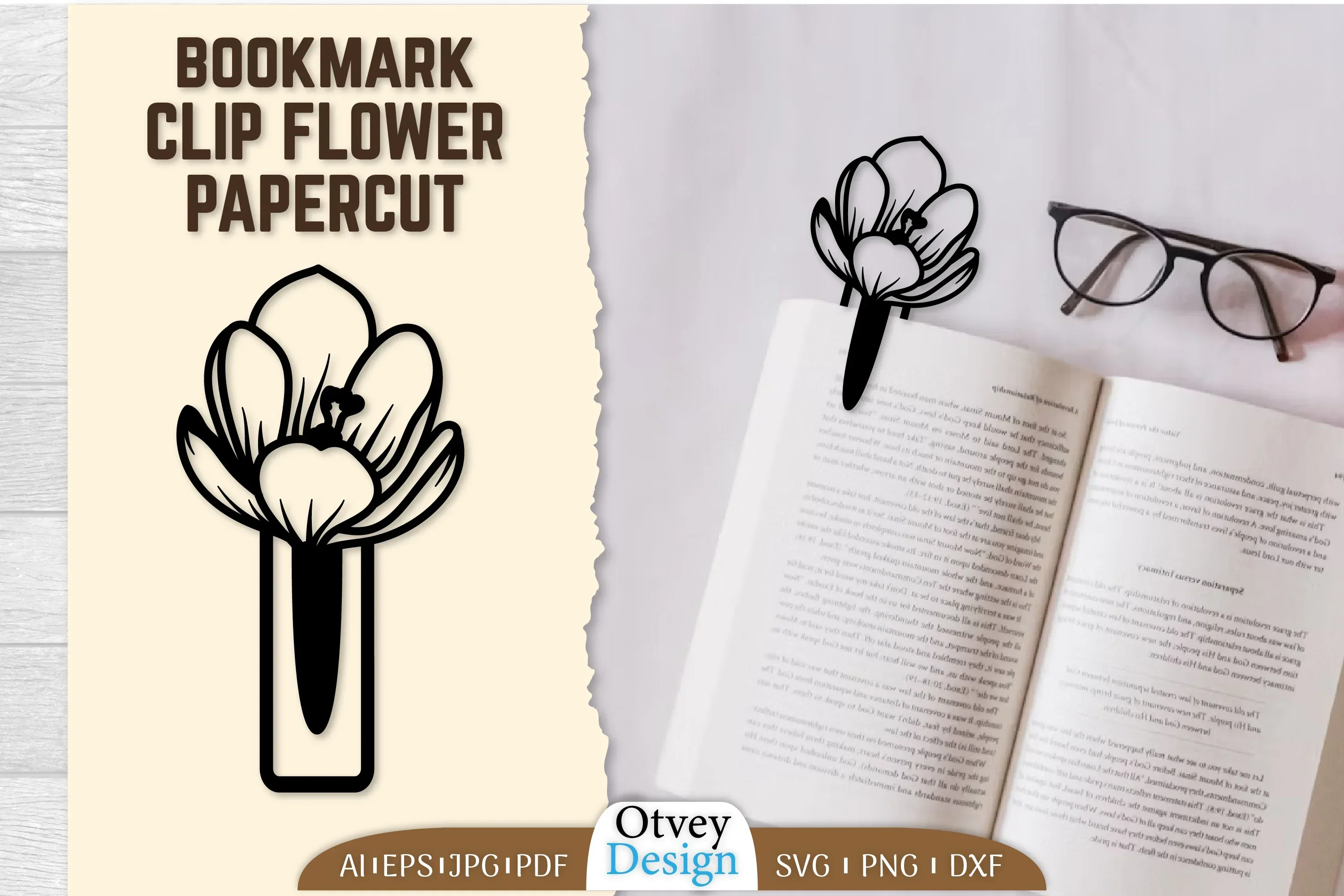 Clip Bookmark Flower SVG Bundle