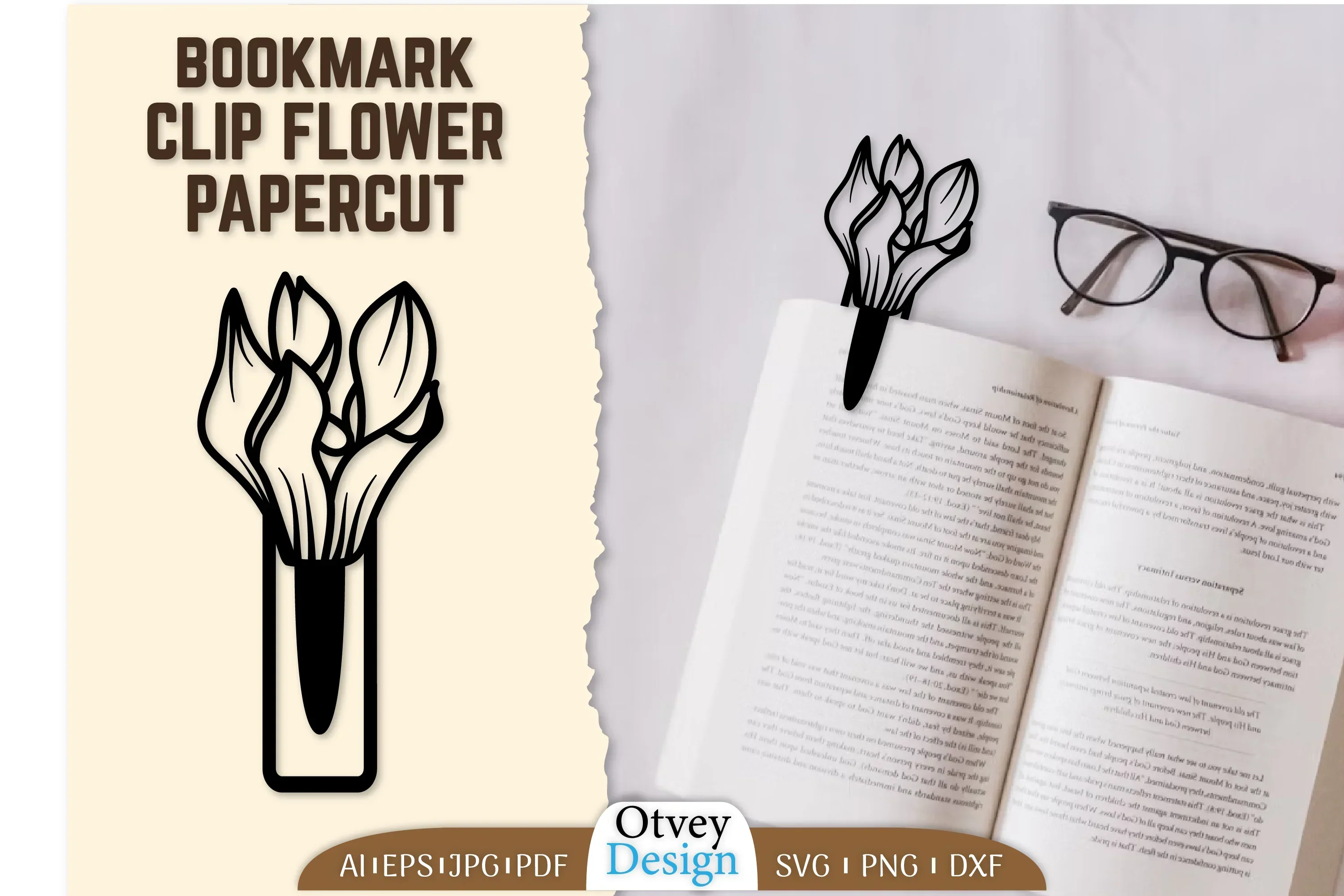 Clip Bookmark Flower SVG Bundle