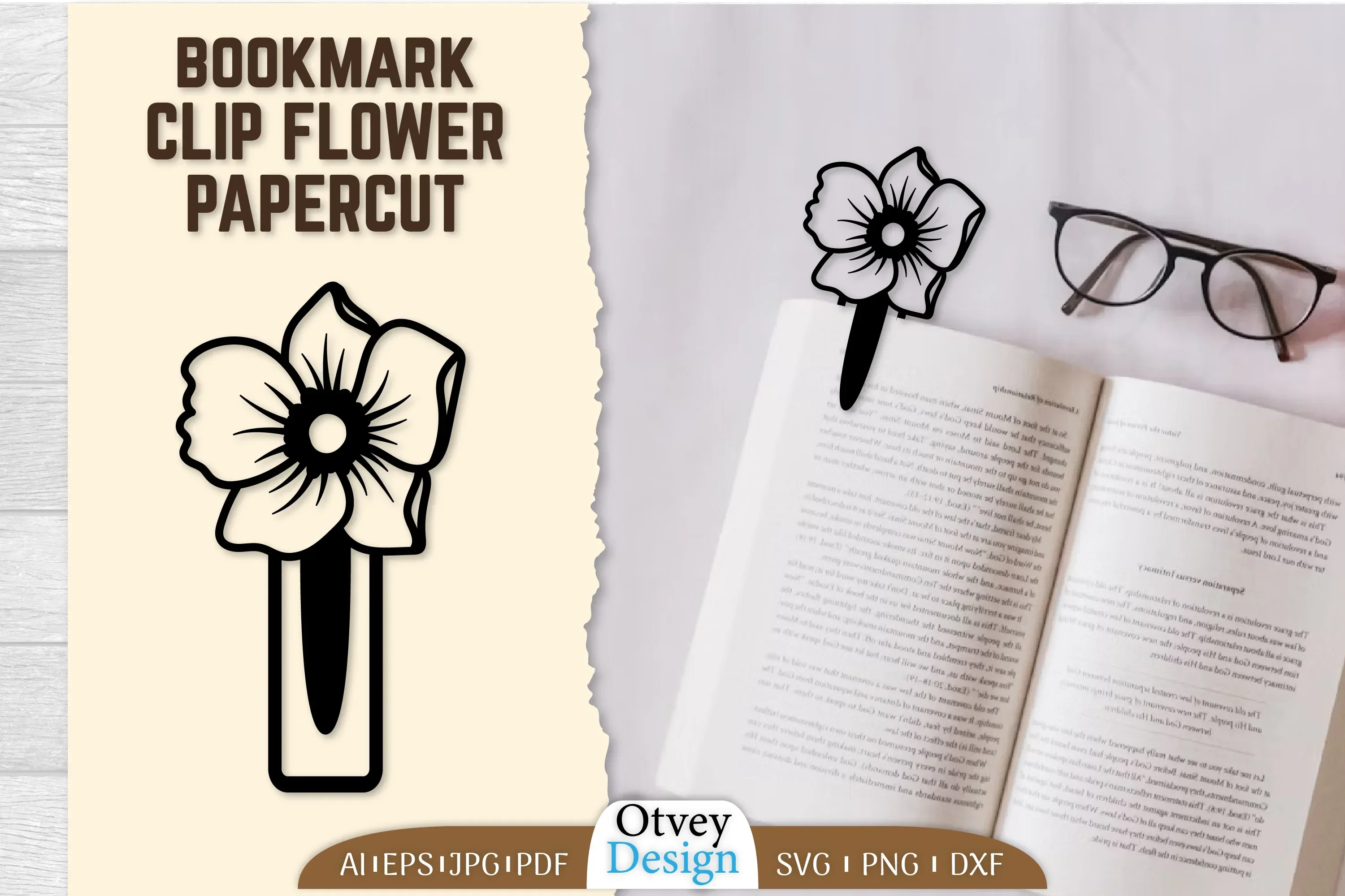Clip Bookmark Flower SVG Bundle