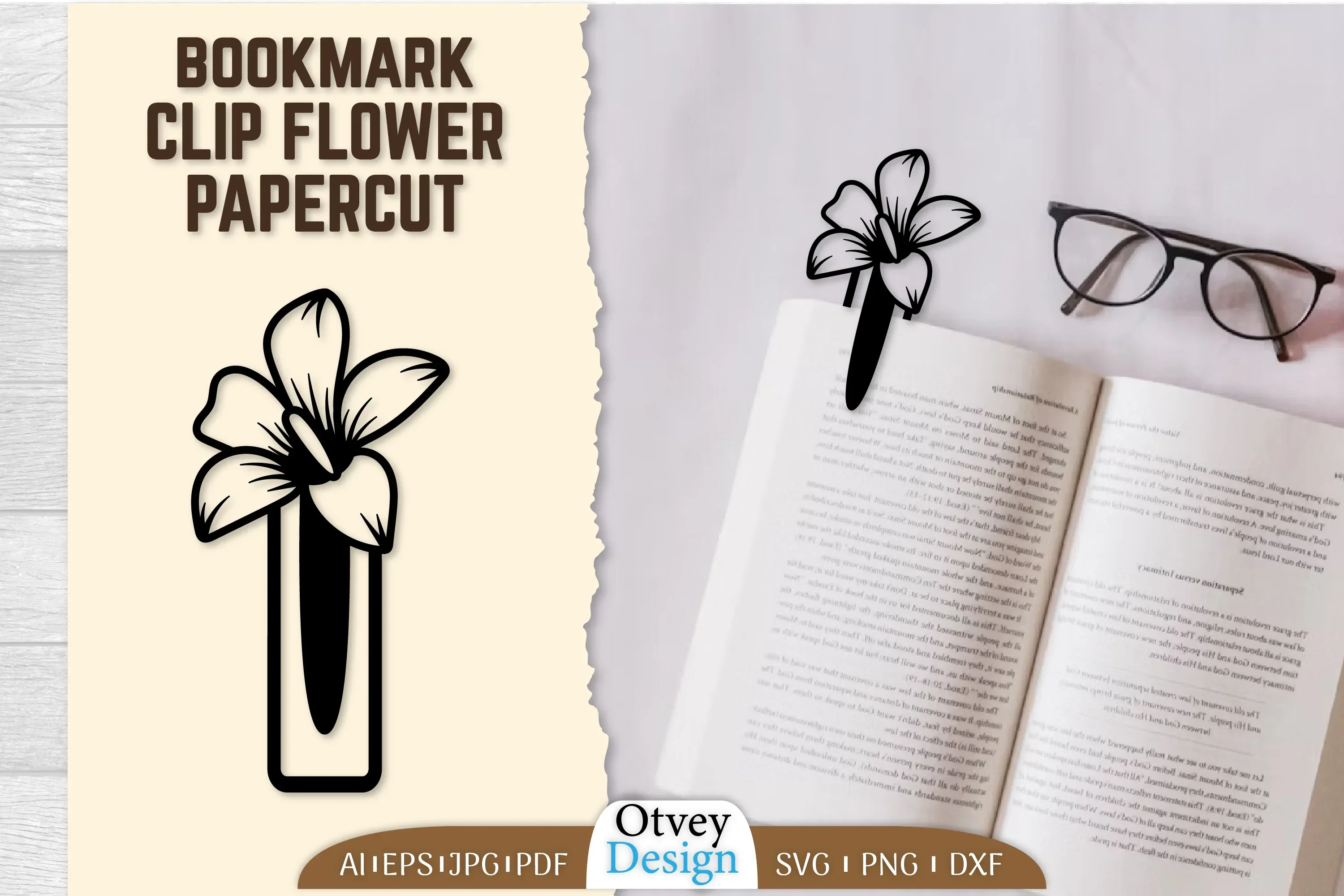 Clip Bookmark Flower SVG Bundle