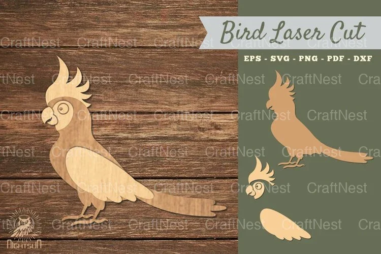 Cockatoo Bird Laser Cut Decoration Clipart Bundle