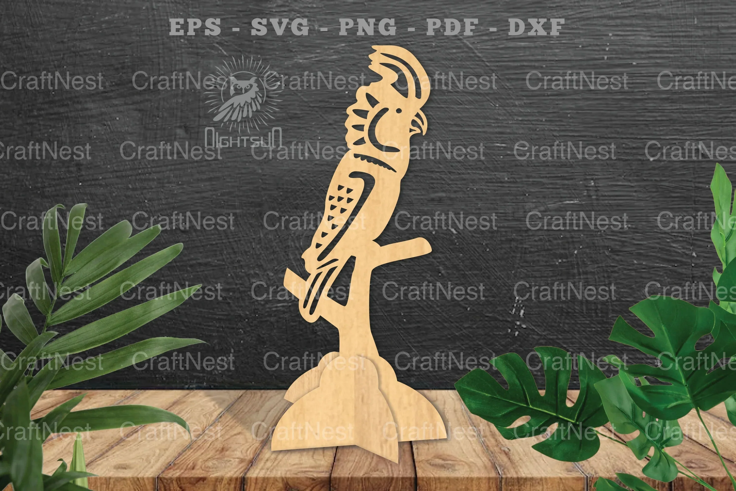 Cockatoo Bird Laser Cut Home Decor Clipart Bundle