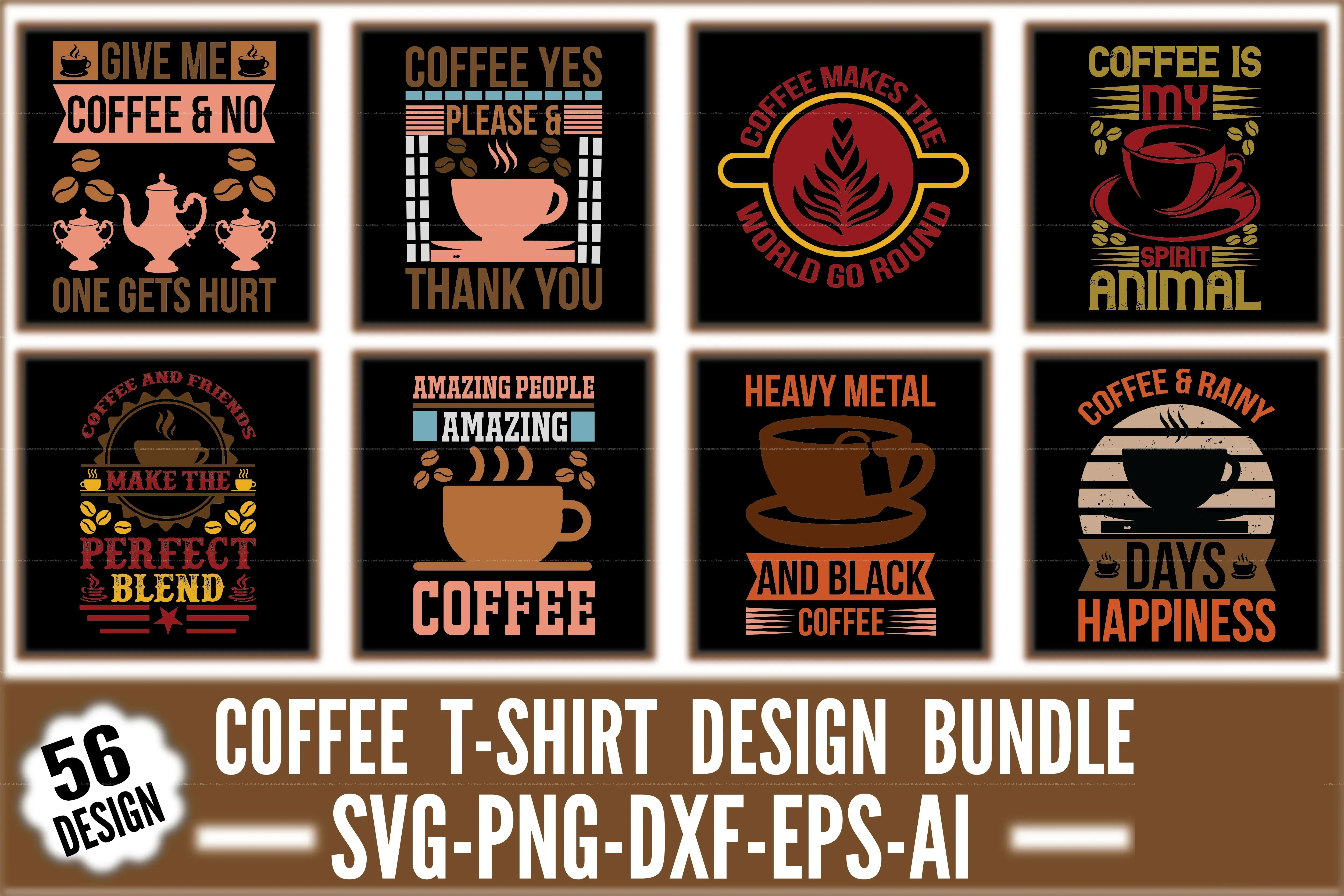 Coffee T-Shirt Design SVG Bundle