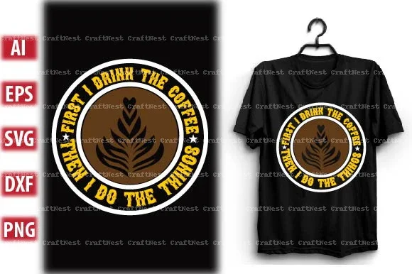 Coffee T-Shirt Design SVG Bundle - Image 6