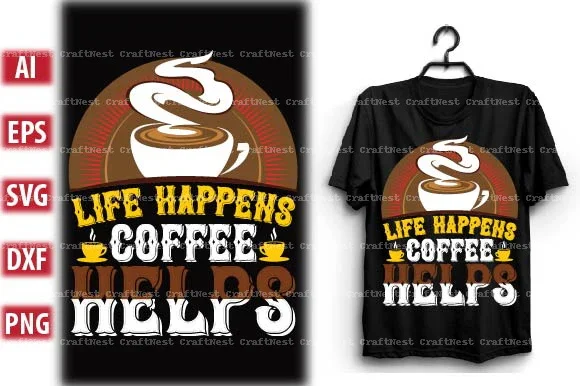 Coffee T-Shirt Design SVG Bundle - Image 7