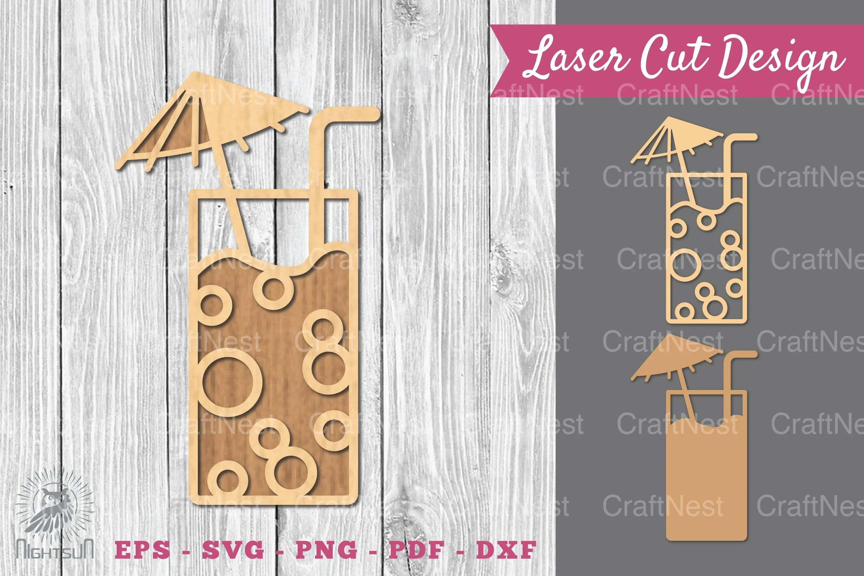 Cold Drinks Laser Cut Decoration Clipart Bundle