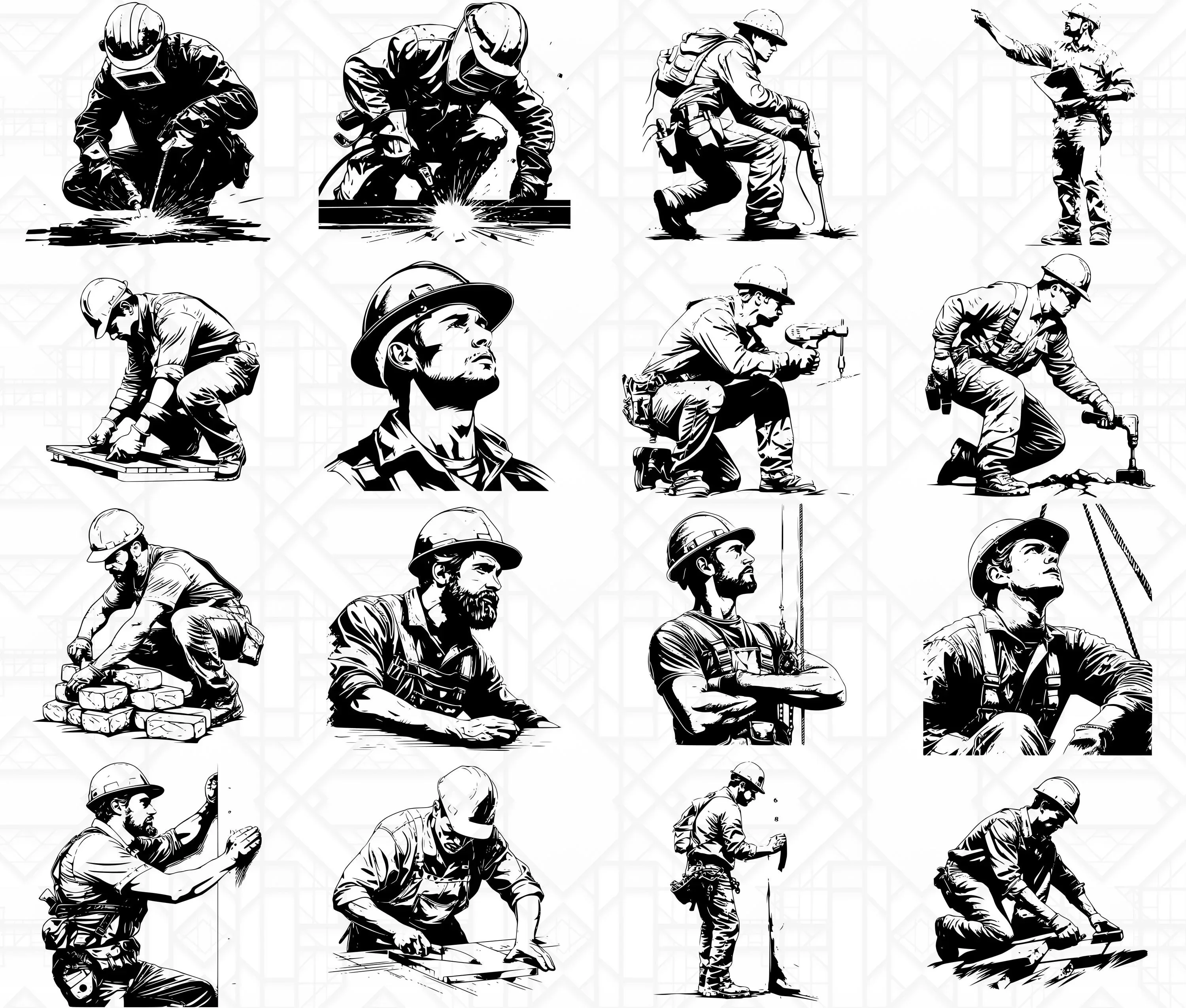 Construction Worker SVG Bundle - Image 3
