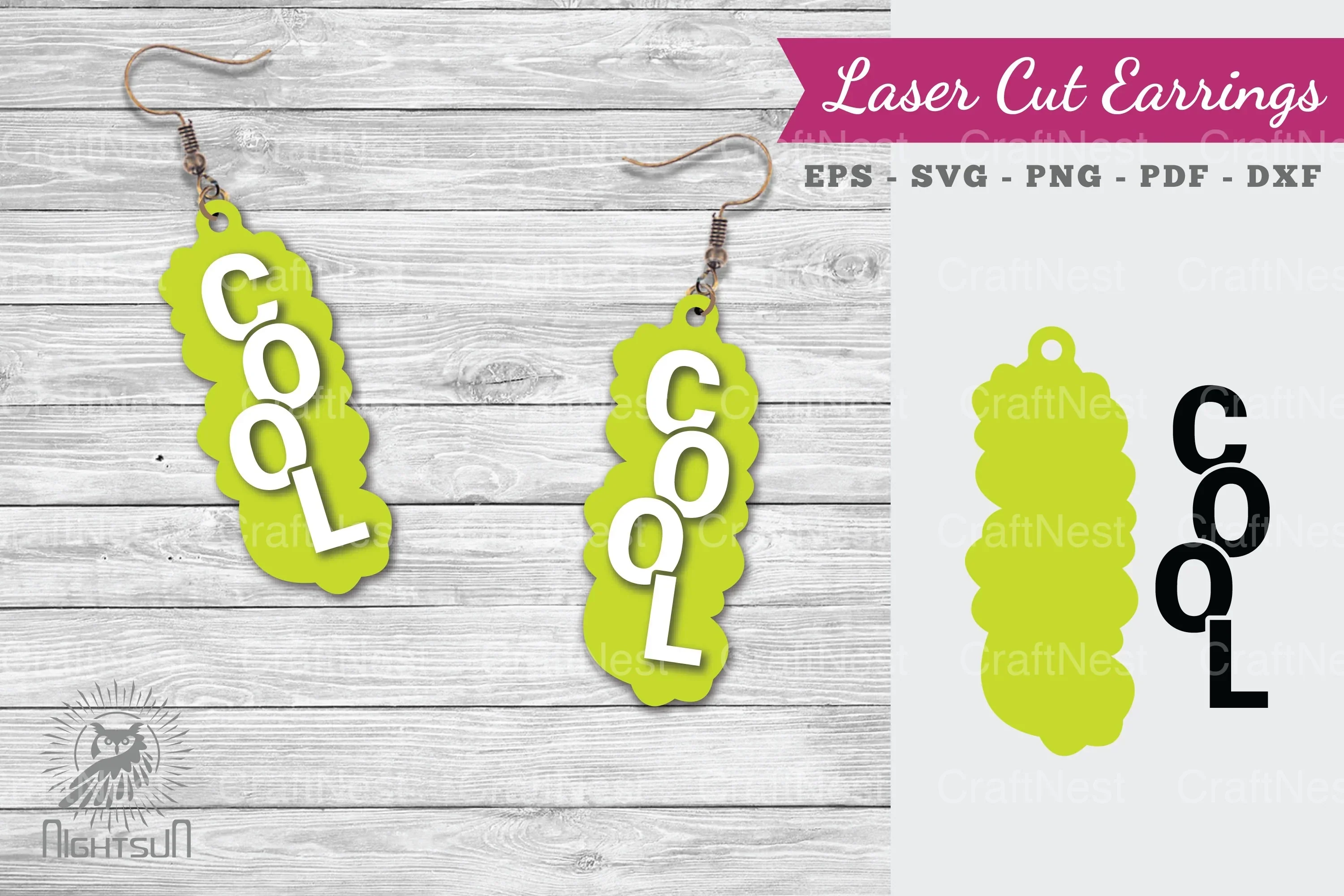Cool Laser Cut Earrings Clipart Bundle