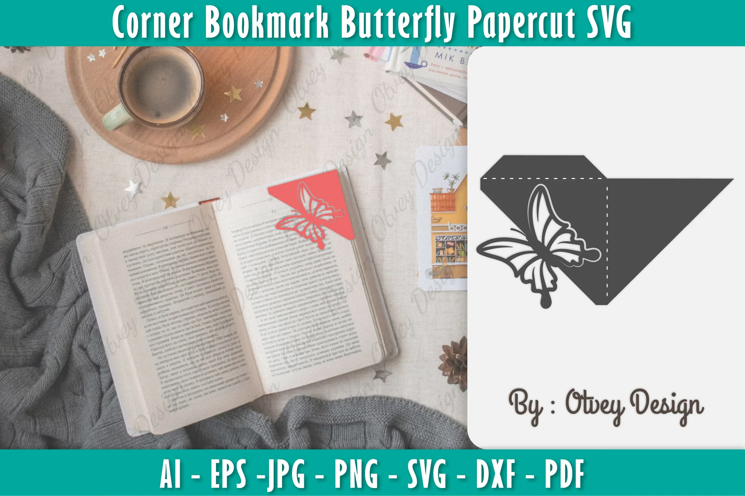 Corner Bookmark Butterfly SVG Bundle