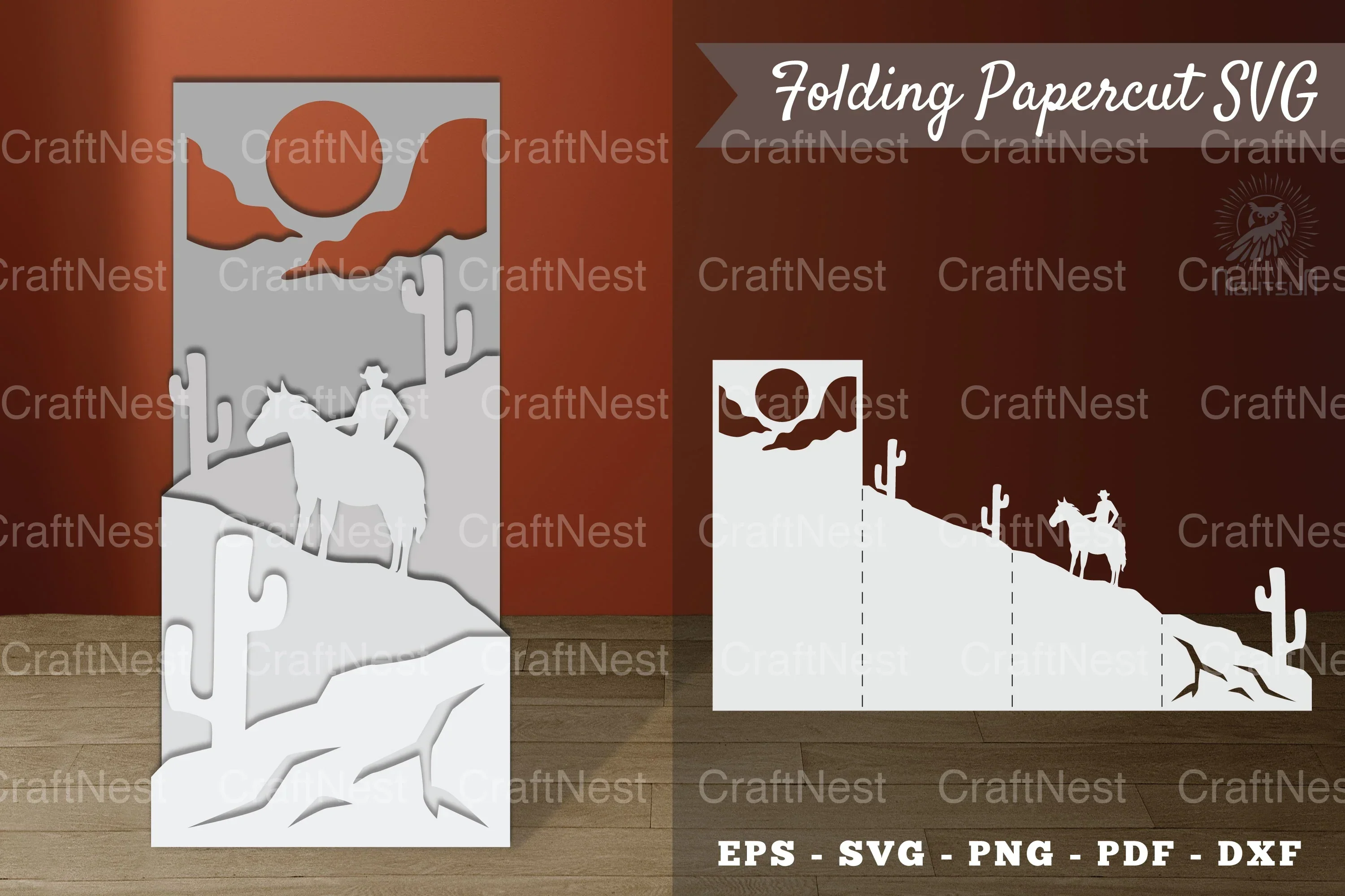Cowboy Folding Papercut SVG Bundle