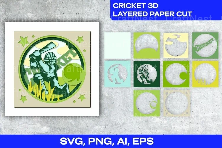 Cricket 3D Layered Cut SVG Bundle