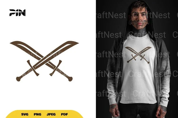 Crossing Sword Pirate SVG Bundle