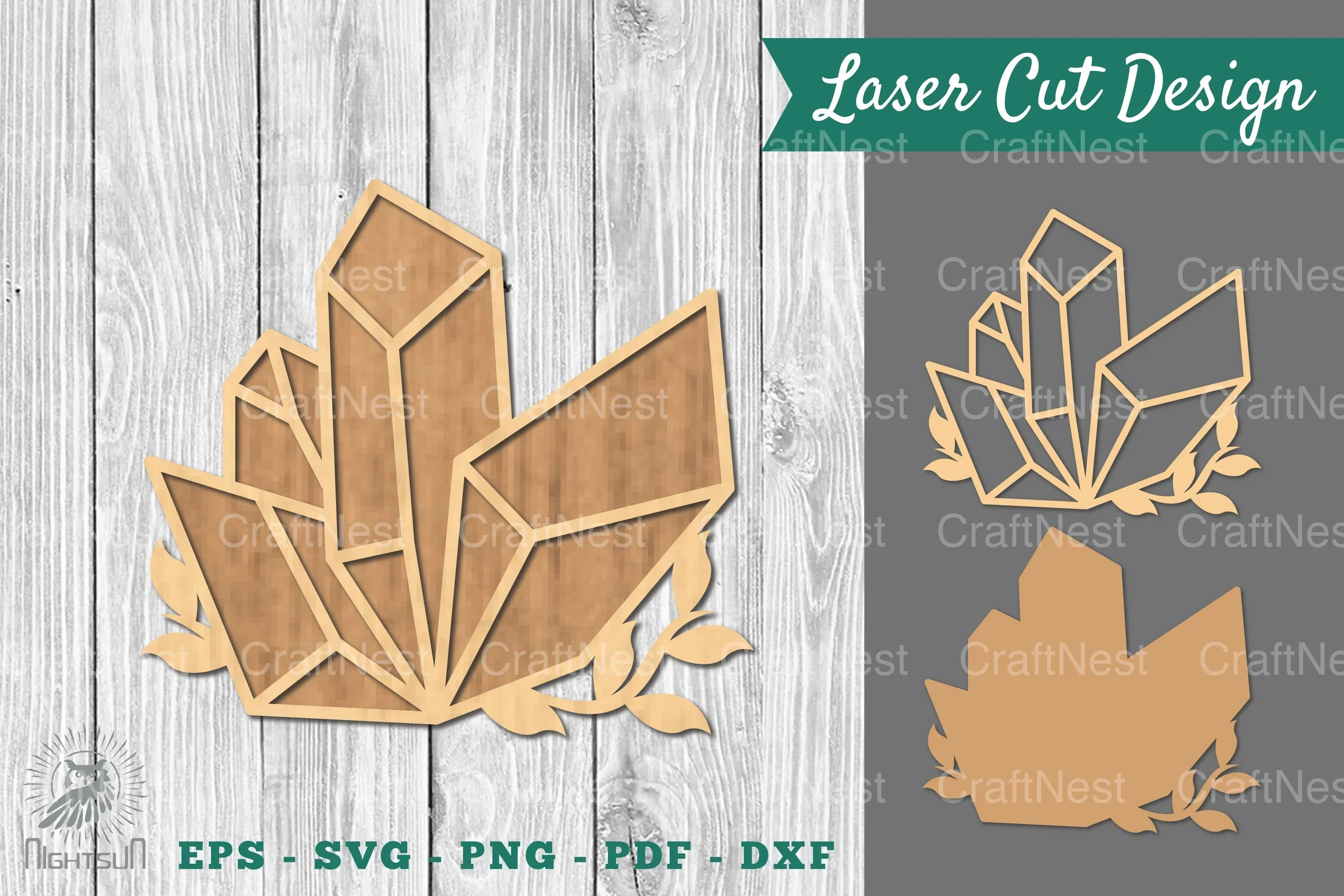 Crystal Laser Cut Decoration Clipart Bundle