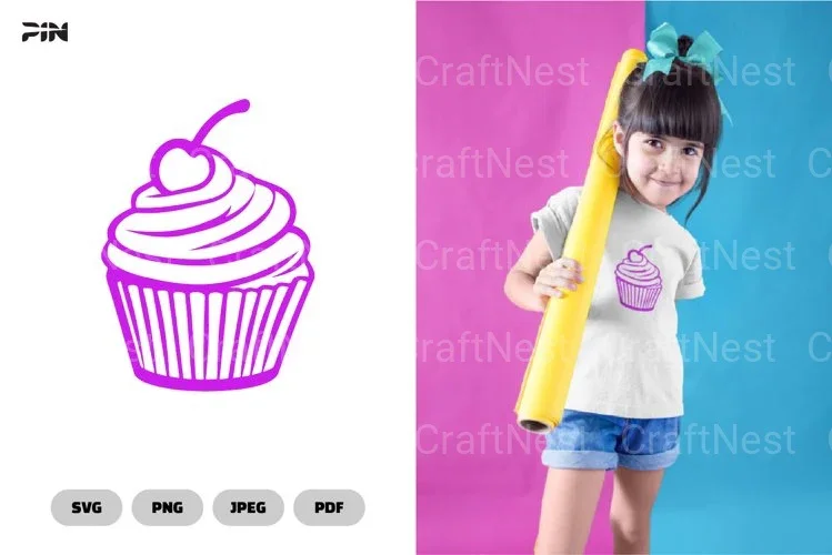 Cupcake Sweets Dessert Clipart Bundle