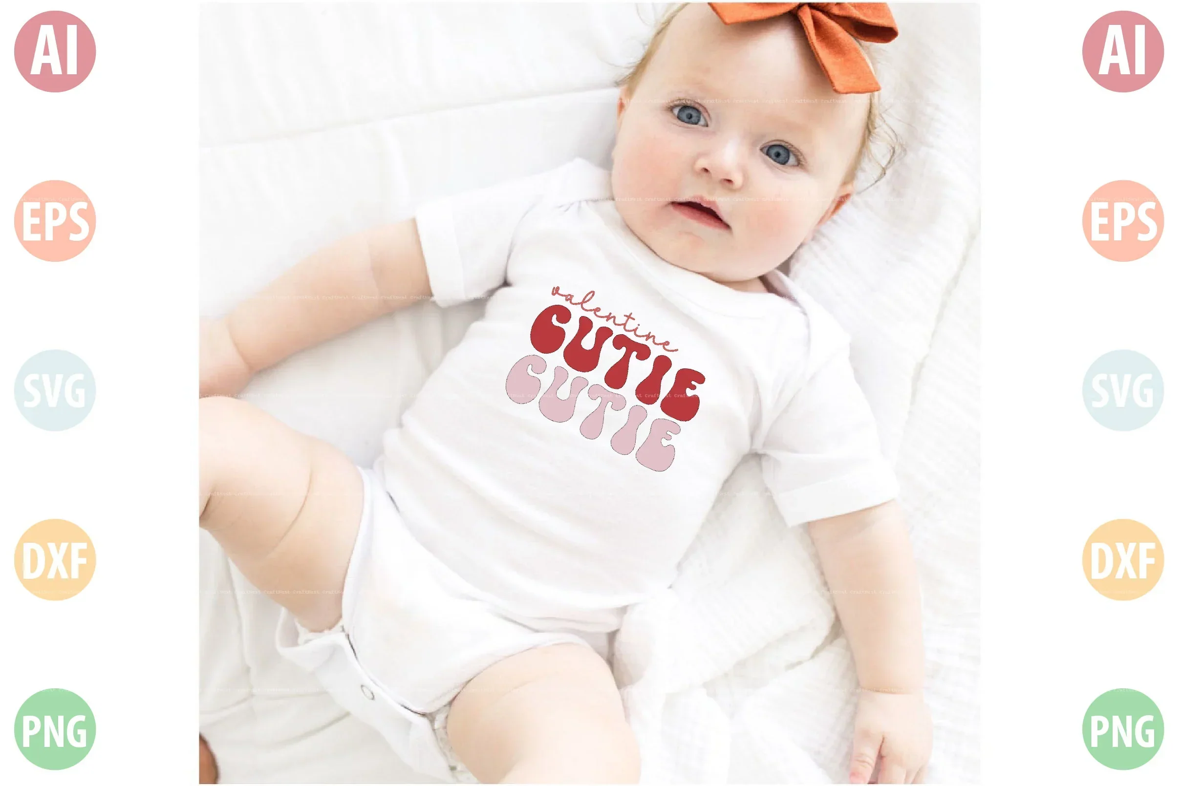 Cute Baby Valentine's Day SVG Bundle - Image 7