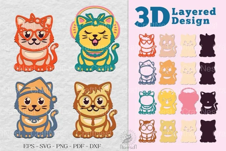 Cute Cat SVG Bundle