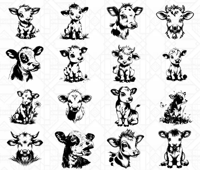 Cute Cows SVG Bundle - Image 6