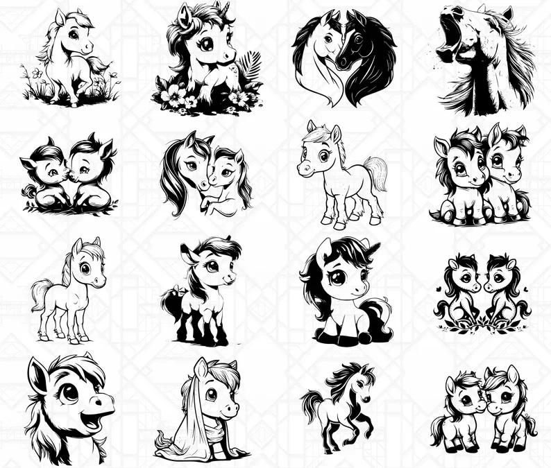 Cute Horses SVG Bundle - Image 3