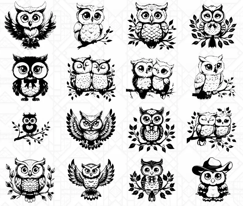 Cute Owls SVG Bundle - Image 3